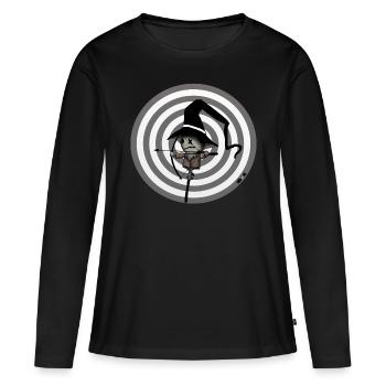 Archery archery funny outdoor cartoon - Women's Premium Organic Long Sleeve Shirt - black - Front - Julia (174cm)