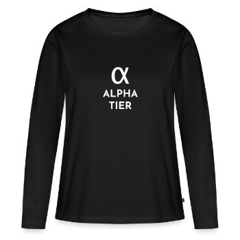 Animal alpha pour les photographes. - T-shirt manches longues Premium bio Femme - noir - Devant - Julia (174cm)