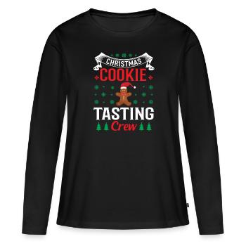 Noël laid - T-shirt manches longues Premium bio Femme - noir - Devant - Julia (174cm)