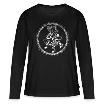 Abstraktes Ganesha - Frauen Premium Bio Langarmshirt - Schwarz - Vorne - Julia (174cm)