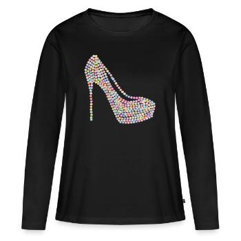 chaussures - T-shirt manches longues Premium bio Femme - noir - Devant - Julia (174cm)