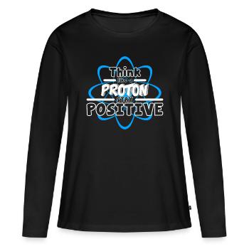 Science de la physique des neutrons protoniques - T-shirt manches longues Premium bio Femme - noir - Devant - Julia (174cm)