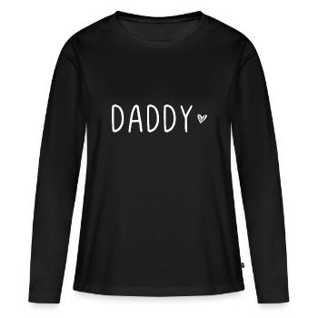 Daddy - Frauen Premium Bio Langarmshirt - Schwarz - Vorne - Julia (174cm)