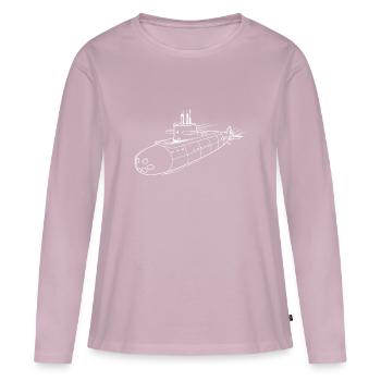 Submarine - Blueprint - Women's Premium Organic Long Sleeve Shirt - dusky pink - Front - Julia (174cm)