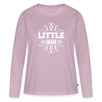 Little man - T-shirt manches longues Premium bio Femme - rose poudré - Devant - Julia (174cm)