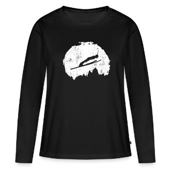 Skisprungsprungsprungschanze Skisprungschanze - T-shirt manches longues Premium bio Femme - noir - Devant - Julia (174cm)