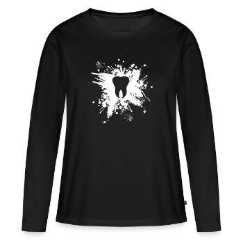 Dentiste dentiste Dentiste Dentiste Dentiste Dentiste Dents Dents - T-shirt manches longues Premium bio Femme - noir - Devant - Julia (174cm)