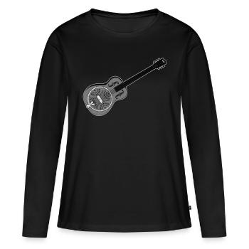 Dobro 3C - Frauen Premium Bio Langarmshirt - Schwarz - Vorne - Julia (174cm)