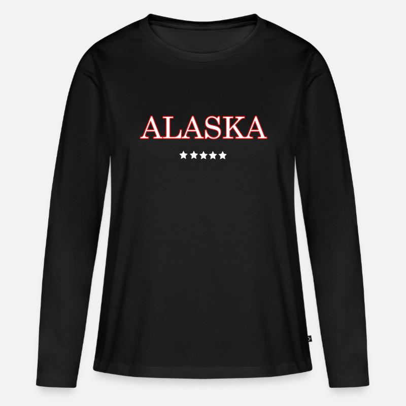 Bin Alaska - Frauen Premium Bio Langarmshirt - Schwarz