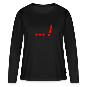 Points d’exclamation - T-shirt manches longues Premium bio Femme - noir - Devant - Julia (174cm)