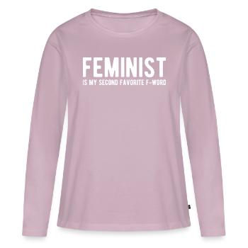 Feminist F-Word - Frauen Premium Bio Langarmshirt - Altrosa - Vorne - Julia (174cm)