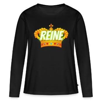 REINE - T-shirt manches longues Premium bio Femme - noir - Devant - Julia (174cm)