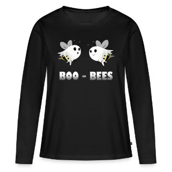 Boo bees - Women's Premium Organic Long Sleeve Shirt - black - Front - Julia (174cm)
