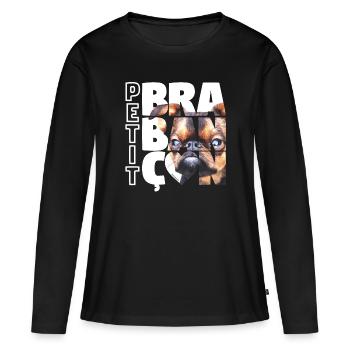 Braba Nassu I - T-shirt manches longues Premium bio Femme - noir - Devant - Julia (174cm)