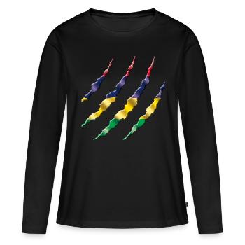 Mauritius - Women's Premium Organic Long Sleeve Shirt - black - Front - Julia (174cm)