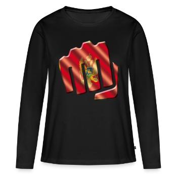 Montenegro - Women's Premium Organic Long Sleeve Shirt - black - Front - Julia (174cm)