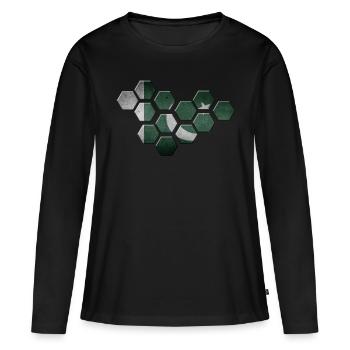 Pakistan - T-shirt manches longues Premium bio Femme - noir - Devant - Julia (174cm)