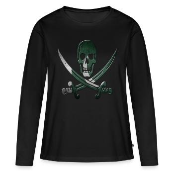Pakistan - T-shirt manches longues Premium bio Femme - noir - Devant - Julia (174cm)