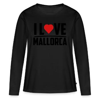 Mallorca - i love mallorca - Mallorca Fan total - Women's Premium Organic Long Sleeve Shirt - black - Front - Julia (174cm)