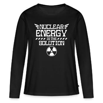 Atomkraft ist die Lösung Atom Kernkraft Nuklear - Frauen Premium Bio Langarmshirt - Schwarz - Vorne - Julia (174cm)