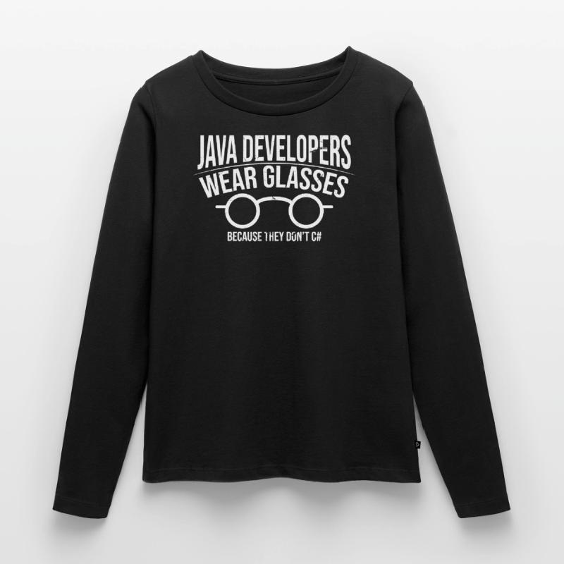 Java Developer T-shirt manches longues Premium bio Femme