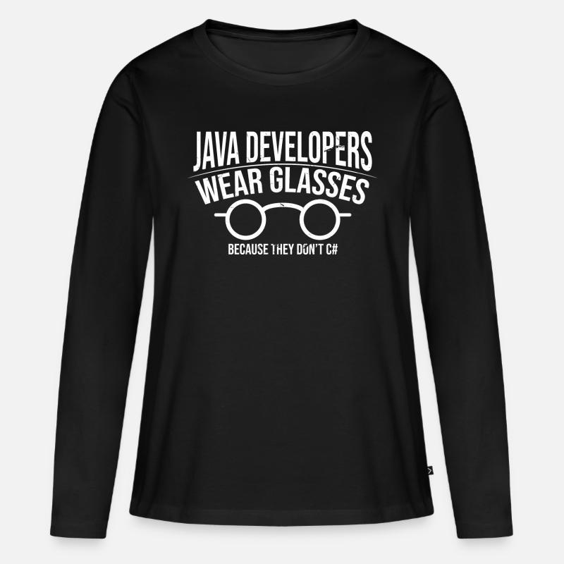 Java Developer - Frauen Premium Bio Langarmshirt - Schwarz