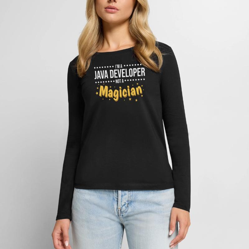 Java Developer T-shirt manches longues Premium bio Femme