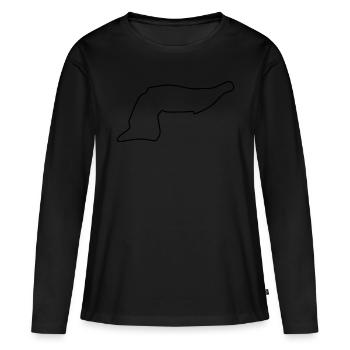 Circuit d’Imola - T-shirt manches longues Premium bio Femme - noir - Devant - Julia (174cm)