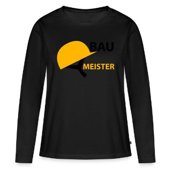 Maître d’ouvrage Ouvrier du bâtiment - T-shirt manches longues Premium bio Femme - noir - Devant - Julia (174cm)
