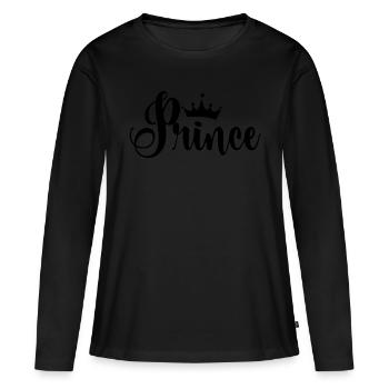 prince - T-shirt manches longues Premium bio Femme - noir - Devant - Julia (174cm)