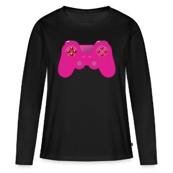 Controller - Frauen Premium Bio Langarmshirt - Schwarz - Vorne - Julia (174cm)