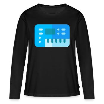 Synthétiseurs - T-shirt manches longues Premium bio Femme - noir - Devant - Julia (174cm)