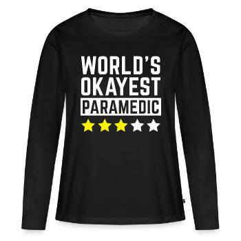 Welt Okayest Sanitäter - Frauen Premium Bio Langarmshirt - Schwarz - Vorne - Julia (174cm)
