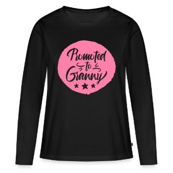 Grand-mère Grand-mère Grand-mère promeut grand-mère à grand-mère - T-shirt manches longues Premium bio Femme - noir - Devant - Julia (174cm)