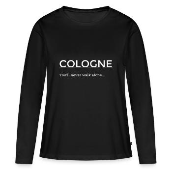 Cologne - T-shirt manches longues Premium bio Femme - noir - Devant - Julia (174cm)