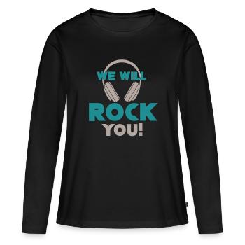 Musikschule Rock - Frauen Premium Bio Langarmshirt - Schwarz - Vorne - Julia (174cm)