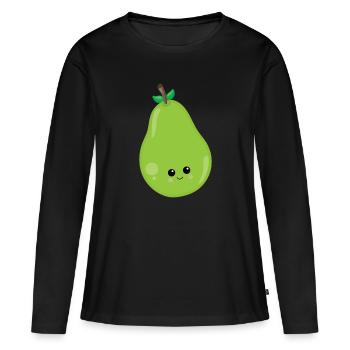 fruit - T-shirt manches longues Premium bio Femme - noir - Devant - Julia (174cm)
