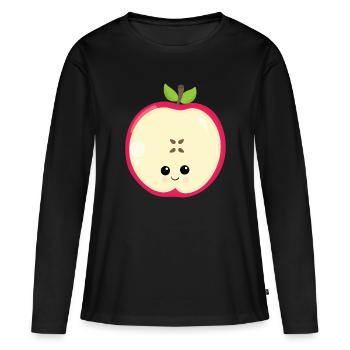 FRUITS - T-shirt manches longues Premium bio Femme - noir - Devant - Julia (174cm)