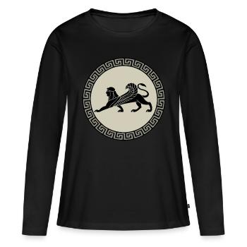 Sphinx, Ägypten, Archäologie, Archäologe, Antike - Frauen Premium Bio Langarmshirt - Schwarz - Vorne - Julia (174cm)