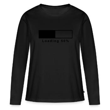 loading - Women's Premium Organic Long Sleeve Shirt - black - Front - Julia (174cm)