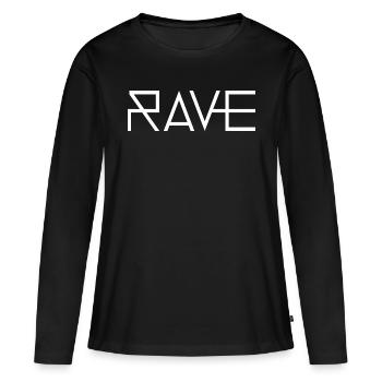 Rave - T-shirt manches longues Premium bio Femme - noir - Devant - Julia (174cm)