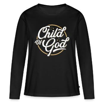 Child of God - Women's Premium Organic Long Sleeve Shirt - black - Front - Julia (174cm)