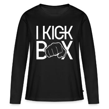 Je Kickboxing Kickboxer Kickboxing Kickboxing - T-shirt manches longues Premium bio Femme - noir - Devant - Julia (174cm)