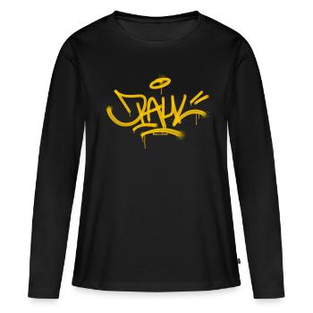 Paul Graffiti T Shirt - Women's Premium Organic Long Sleeve Shirt - black - Front - Julia (174cm)