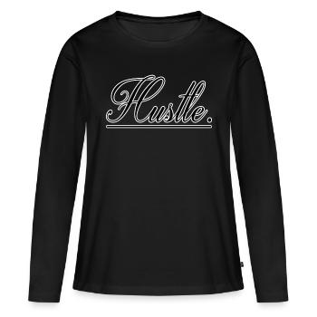 Hustle Motivation - Frauen Premium Bio Langarmshirt - Schwarz - Vorne - Julia (174cm)