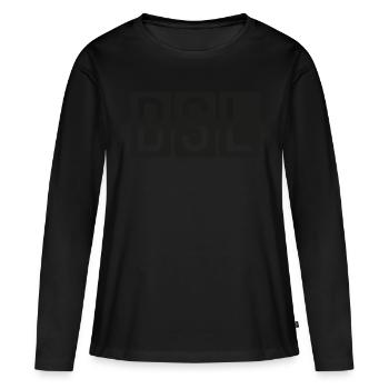 Bâle - T-shirt manches longues Premium bio Femme - noir - Devant - Julia (174cm)