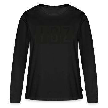 Ibiza - Frauen Premium Bio Langarmshirt - Schwarz - Vorne - Julia (174cm)