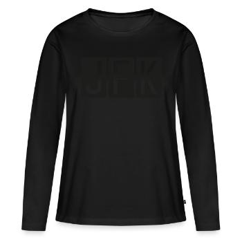 New York - T-shirt manches longues Premium bio Femme - noir - Devant - Julia (174cm)
