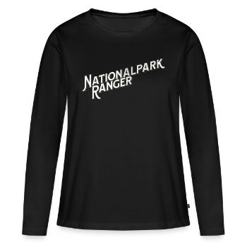 National Park Ranger | Gamekeeper - Women's Premium Organic Long Sleeve Shirt - black - Front - Julia (174cm)