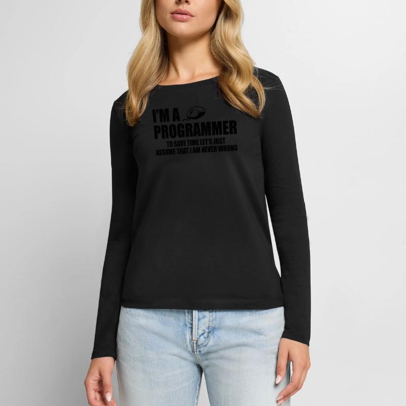 Programmeur Programming Informatique Cadeau T-shirt manches longues Premium bio Femme